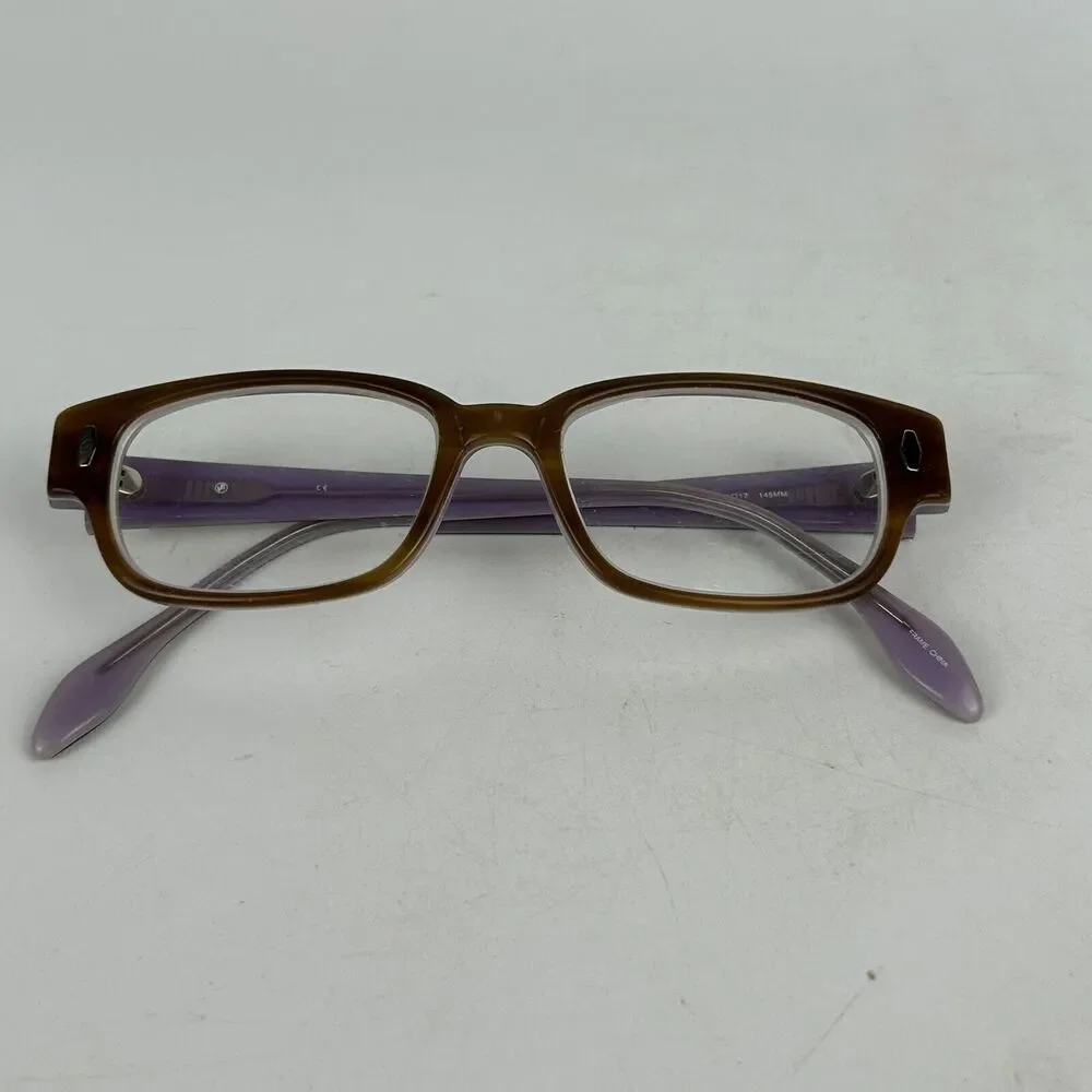 Vivid 7005 Eyeglasses Womens Burgundy Blue Plastic Round Full Rim 49 17 145‎